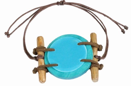Natural Deep Blue Shell Bracelet