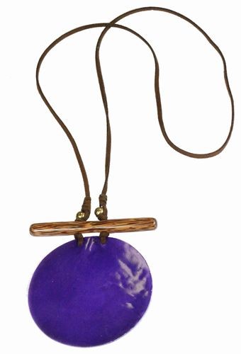 Natural Deep purple Shell Necklace