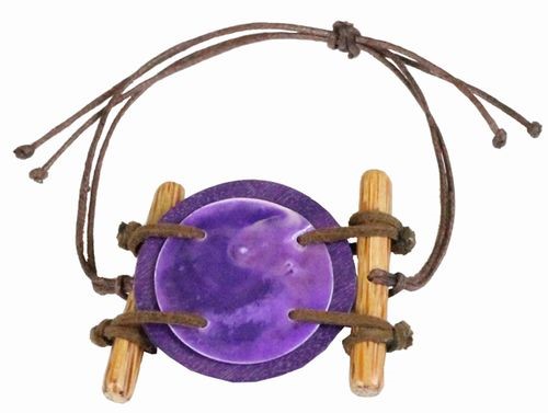 Natural Deep purple Shell Necklace