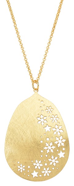 Snowflake Cutout Gold Necklace