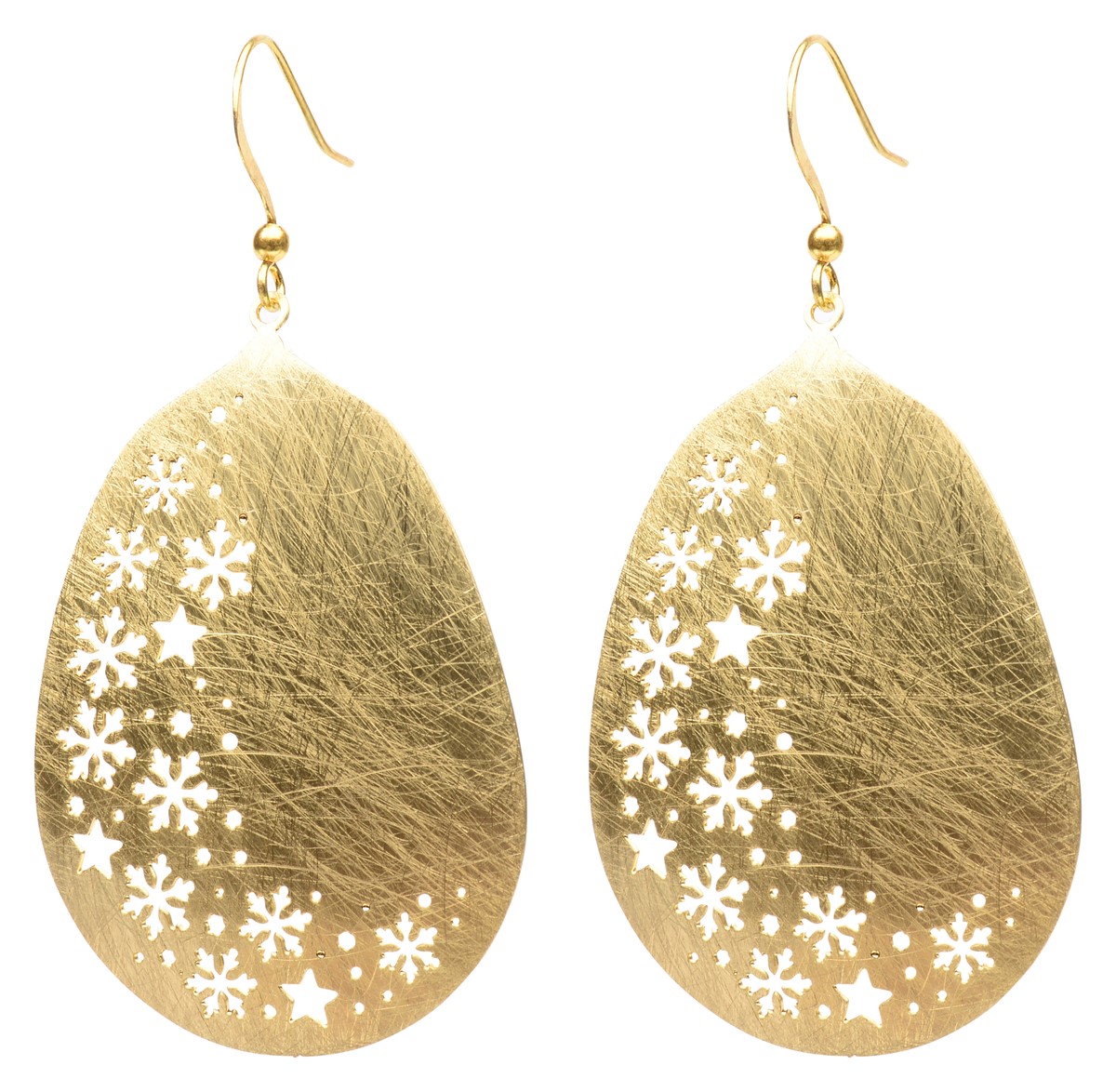Snowflake Cutout Gold Earring WSE48