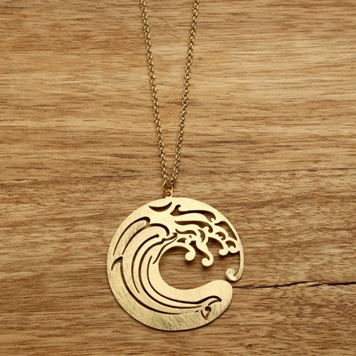 Wave Necklace Gold WSN70