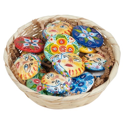 Flower and Sun Magnets with Basket ACM003