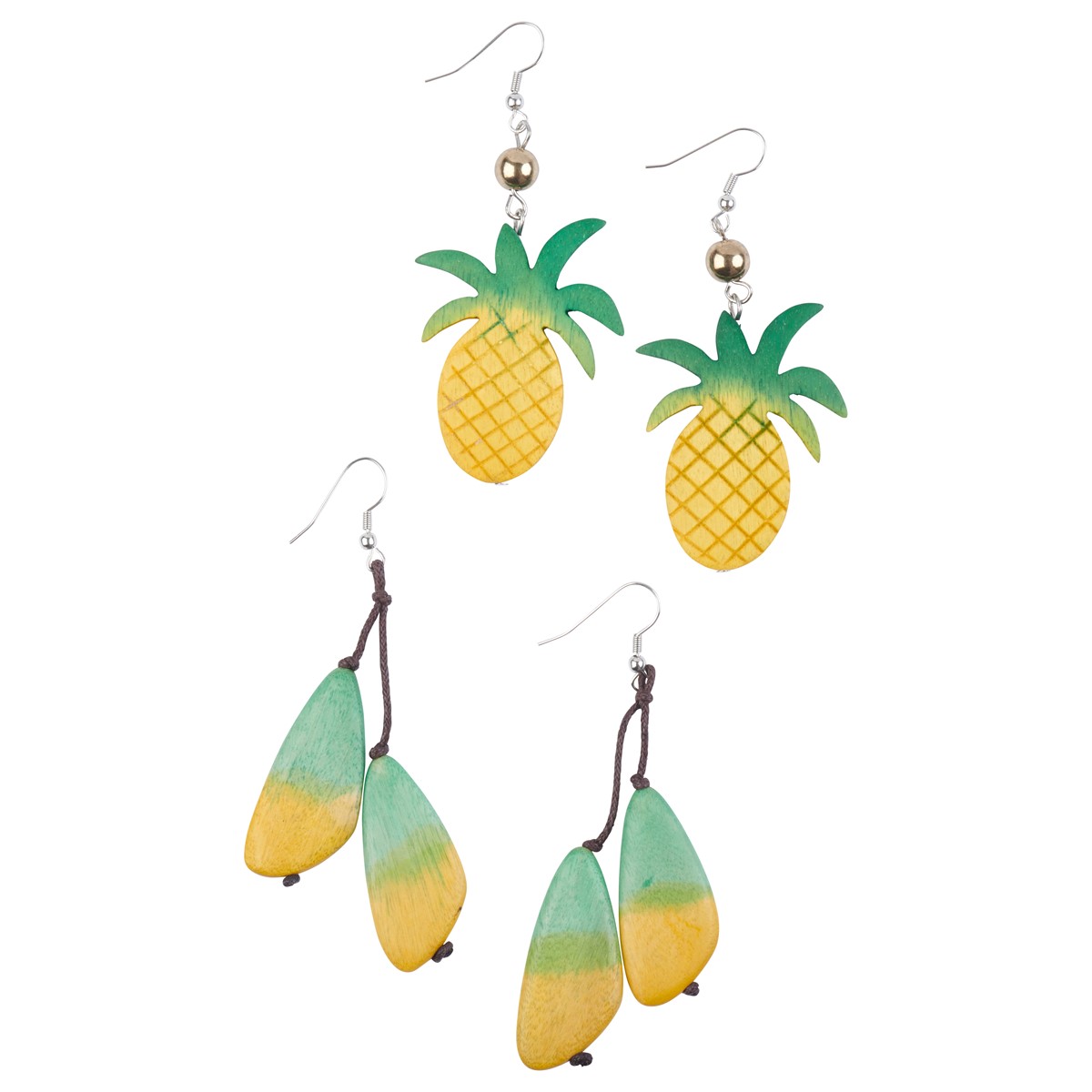 Wooden Pineapple Earring Assortment BPE221
