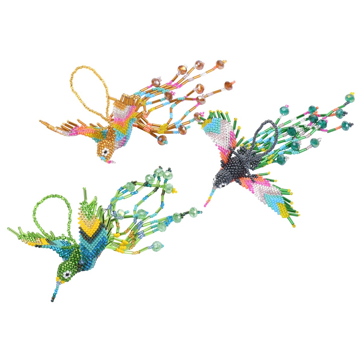 Beaded Hummingbird Ornament PSO008