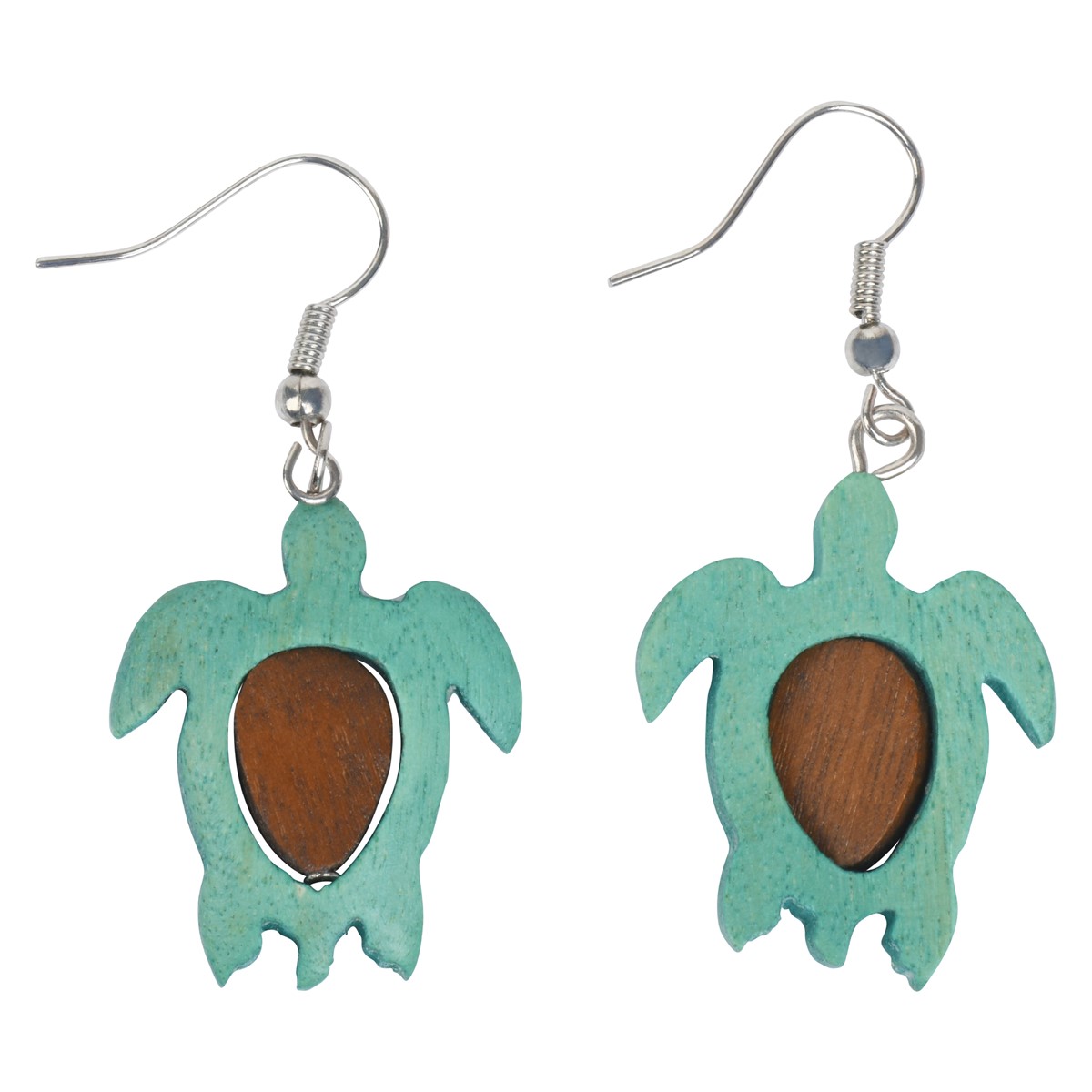 Wooden Turtle Earrings BPE232