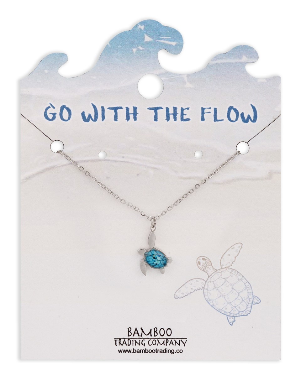 Go With The Flow Blue Necklace RSN243