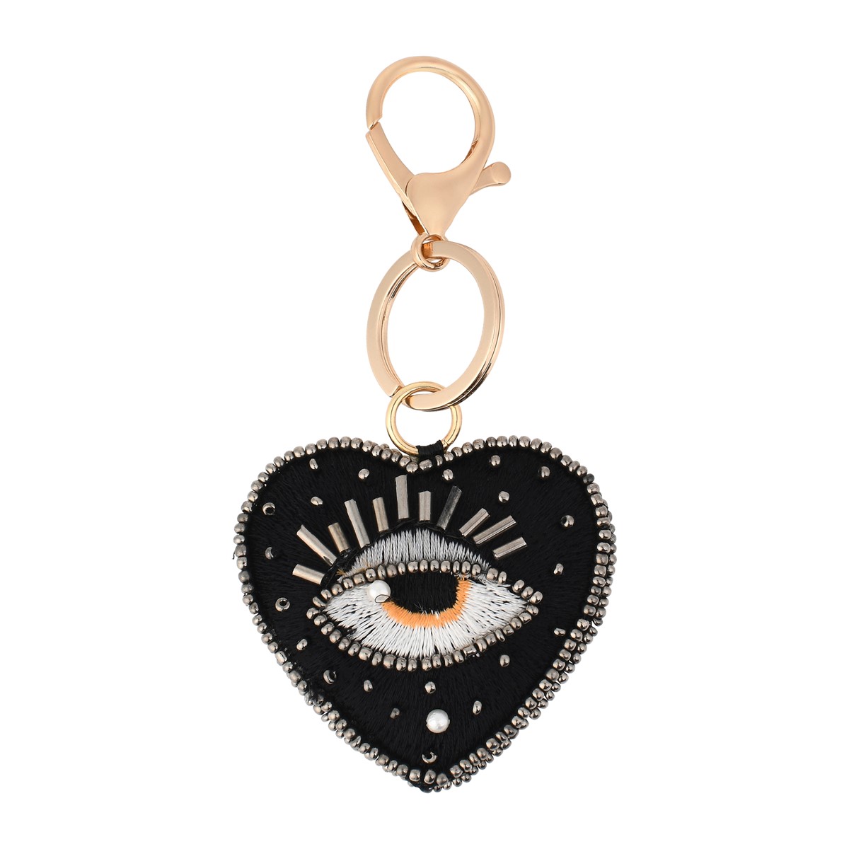 Heart Beaded Bag Charm NITK124