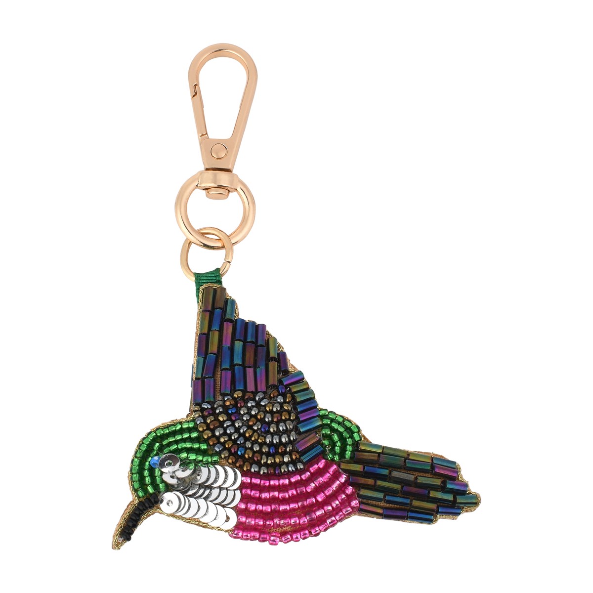 Hummingbird Beaded Bag Charm NITK106