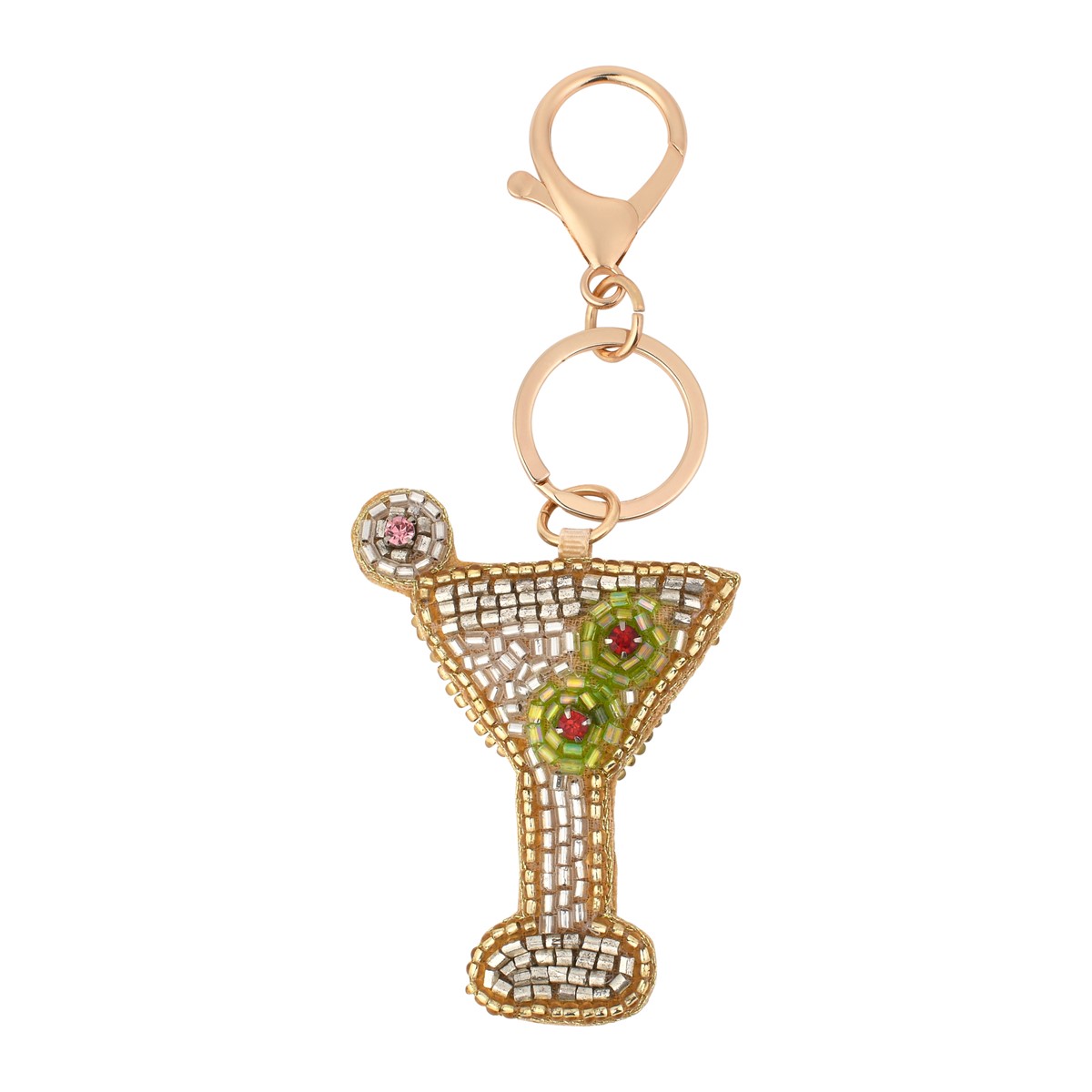 Martini Beaded Bag Charm NITK269