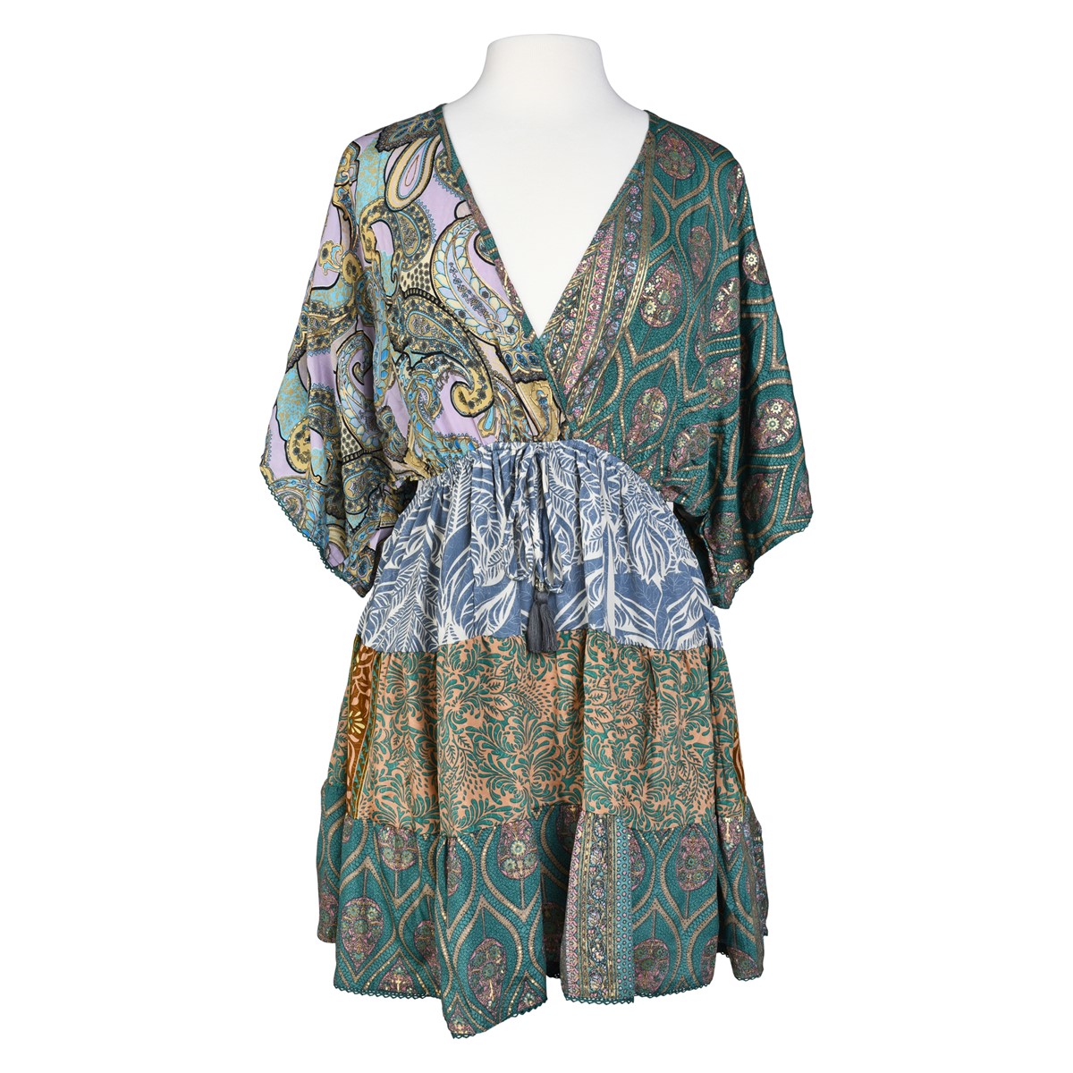 Bell Sleeve Short Ruffle Dress ART14