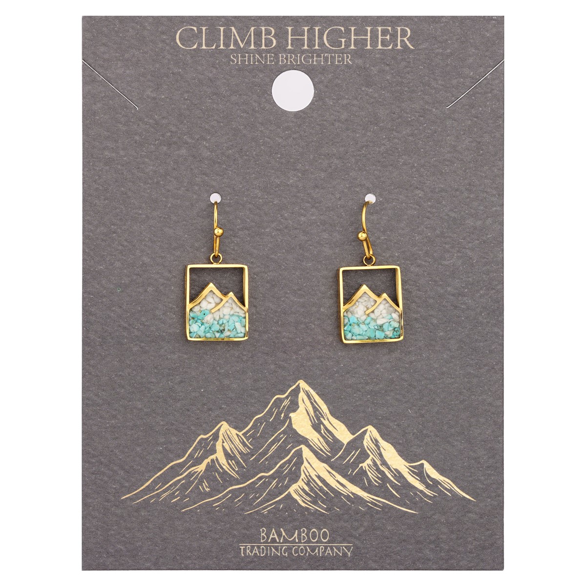 Mountain Summit Turquoise Gold Earring RSE2379G