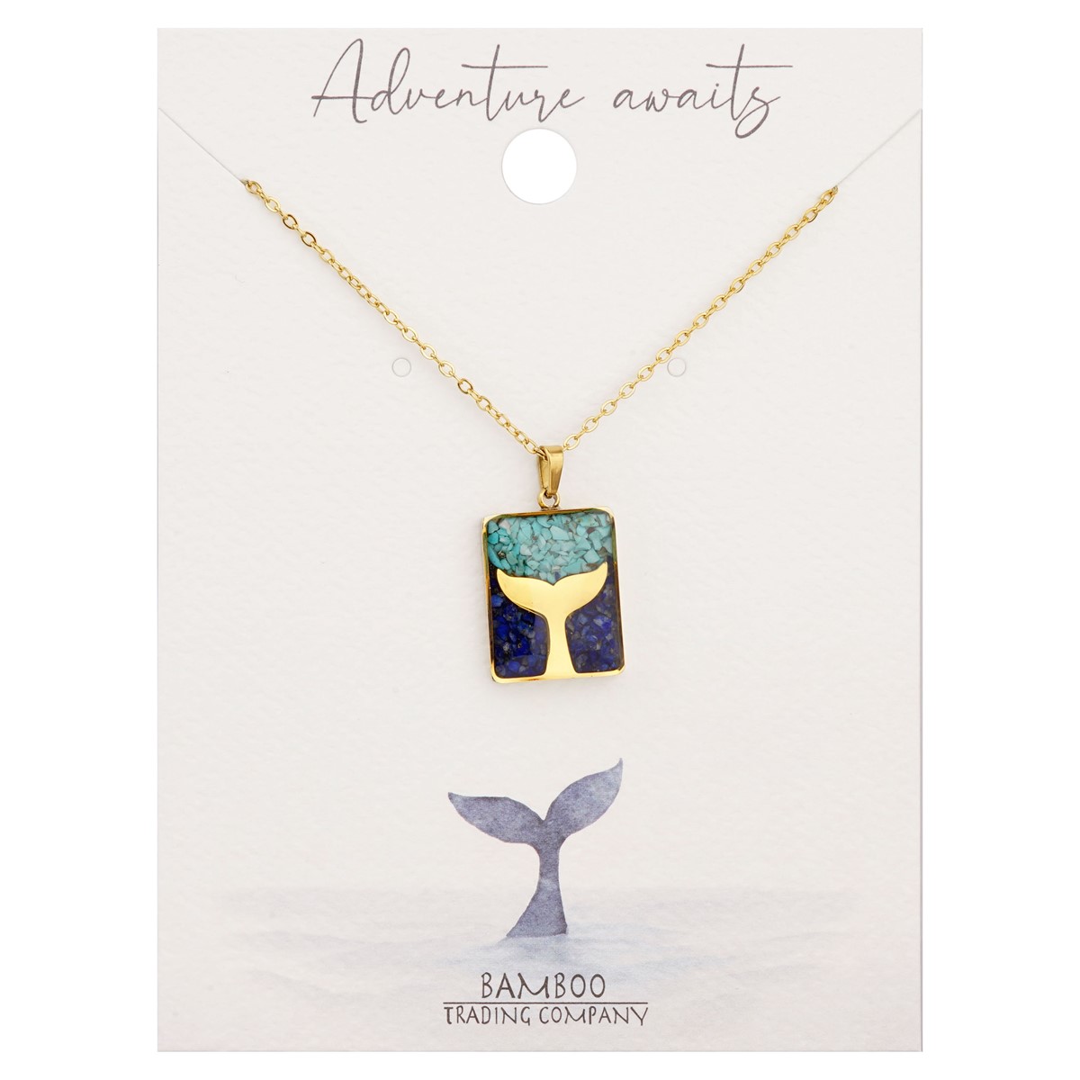Whale Tail Gold Necklace RSN23822