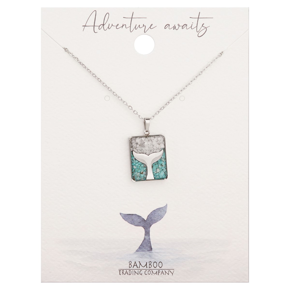 Whale Tail Silver Necklace RSN23821