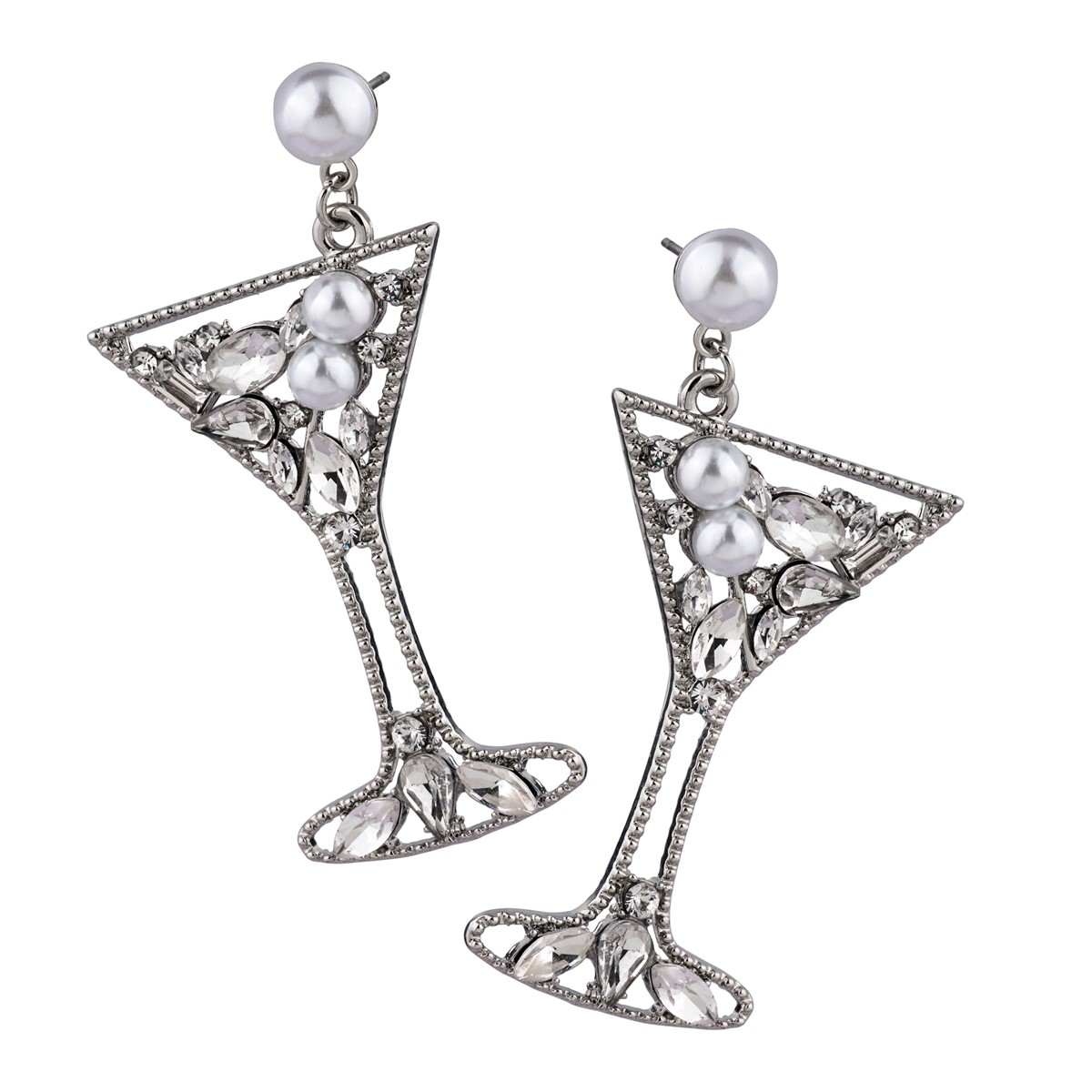 Celebration Earrings Martini Silver RSE9771