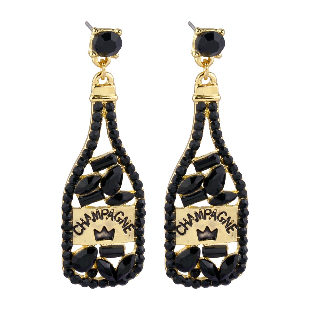 Celebration Earrings Champagne Black RSE9774