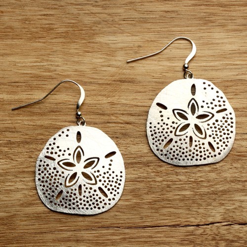 Sand Dollar Earrings Silver WSE75