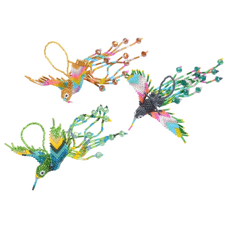 Beaded Hummingbird Ornament PSO008