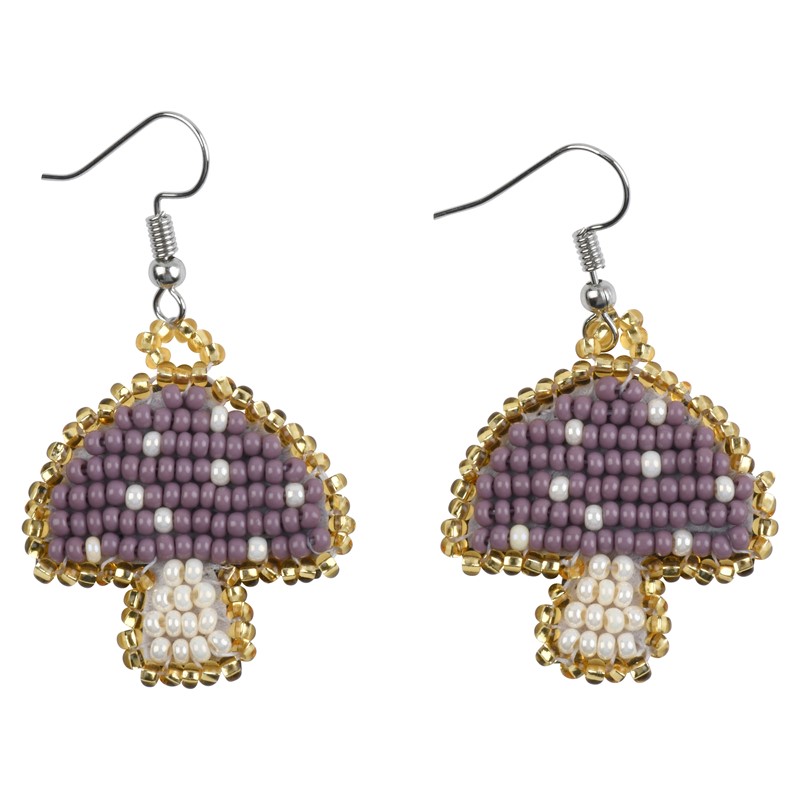 Purple Mushroom Earring PSE053