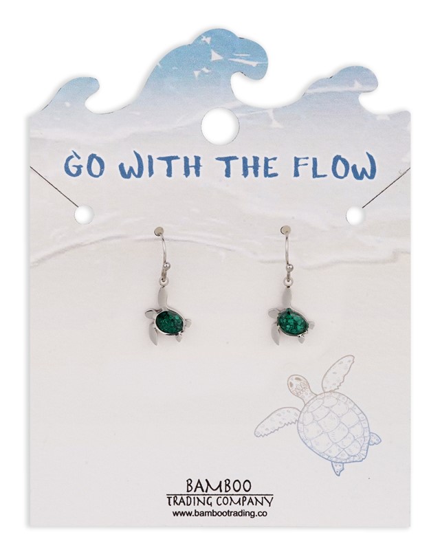 Go With The Flow Green Earrings RSE242