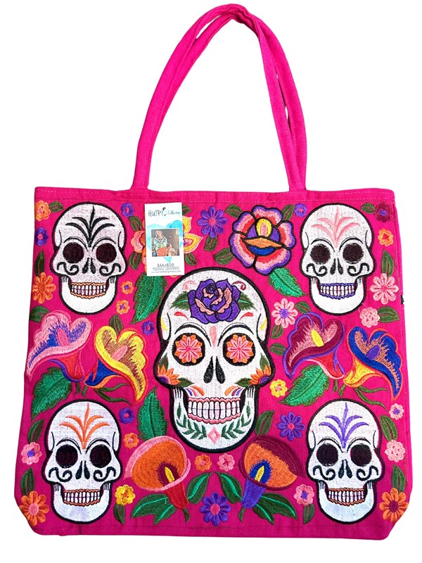 Skull Embroidered Tote TPC025