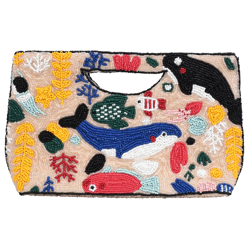 Sea Life Half Moon Clutch MTY016