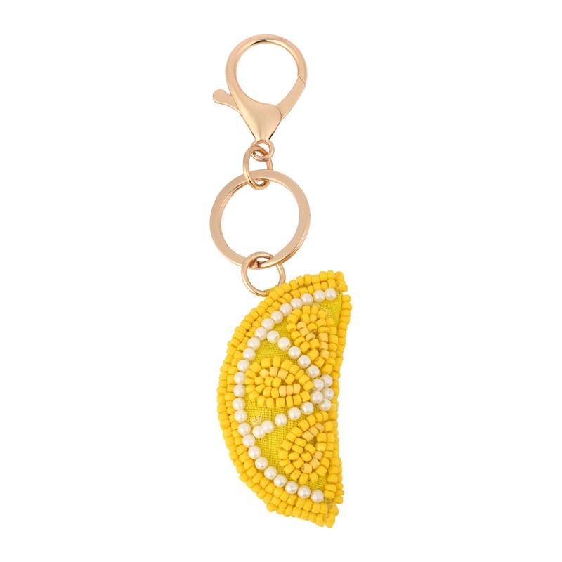 Lemon Beaded Bag Charm NITK282