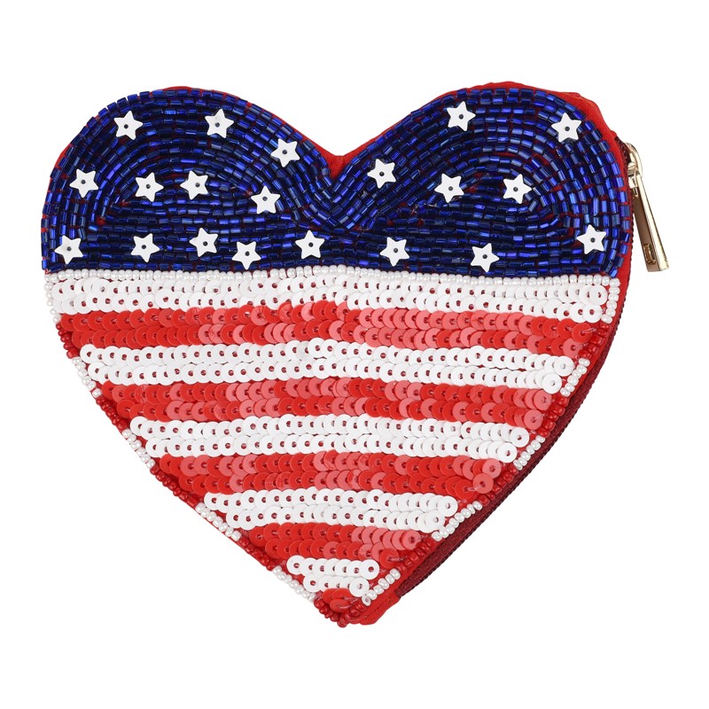 American Flag Heart Essential Pouch FMB013
