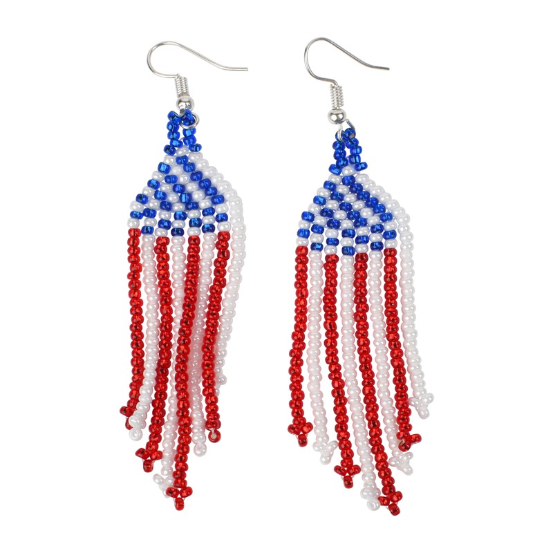 American Flag Earrings PSE068