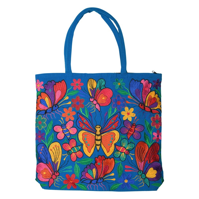 Butterfly Embroidered Tote TPC036