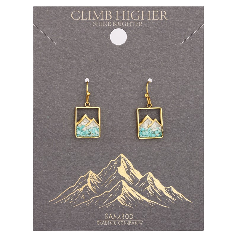Mountain Summit Turquoise Gold Earring RSE2379G
