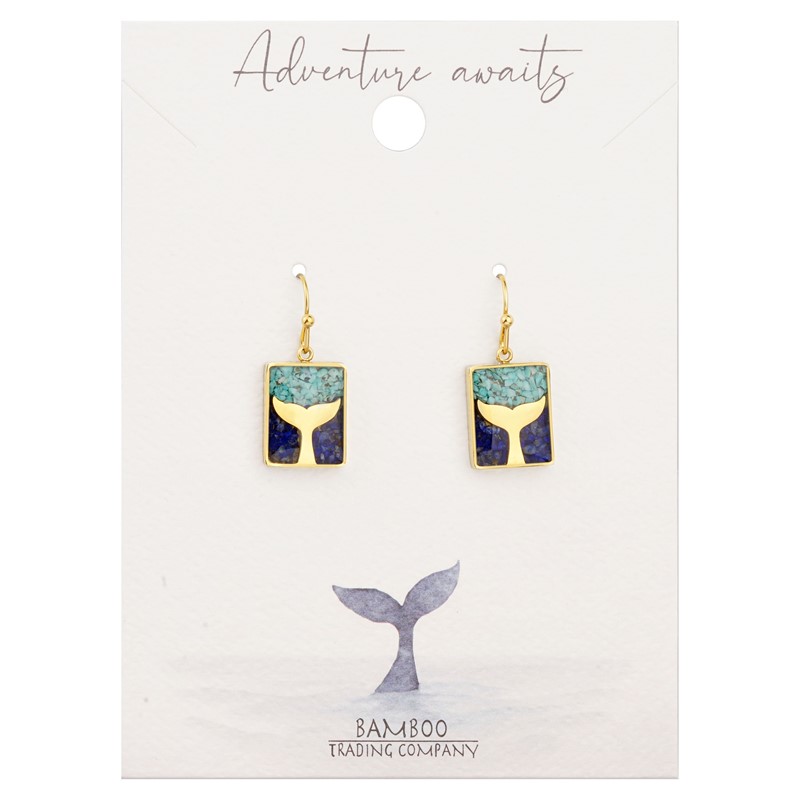 Whale Tail Gold Earrings RSE23822
