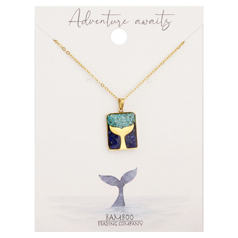 Whale Tail Gold Necklace RSN23822