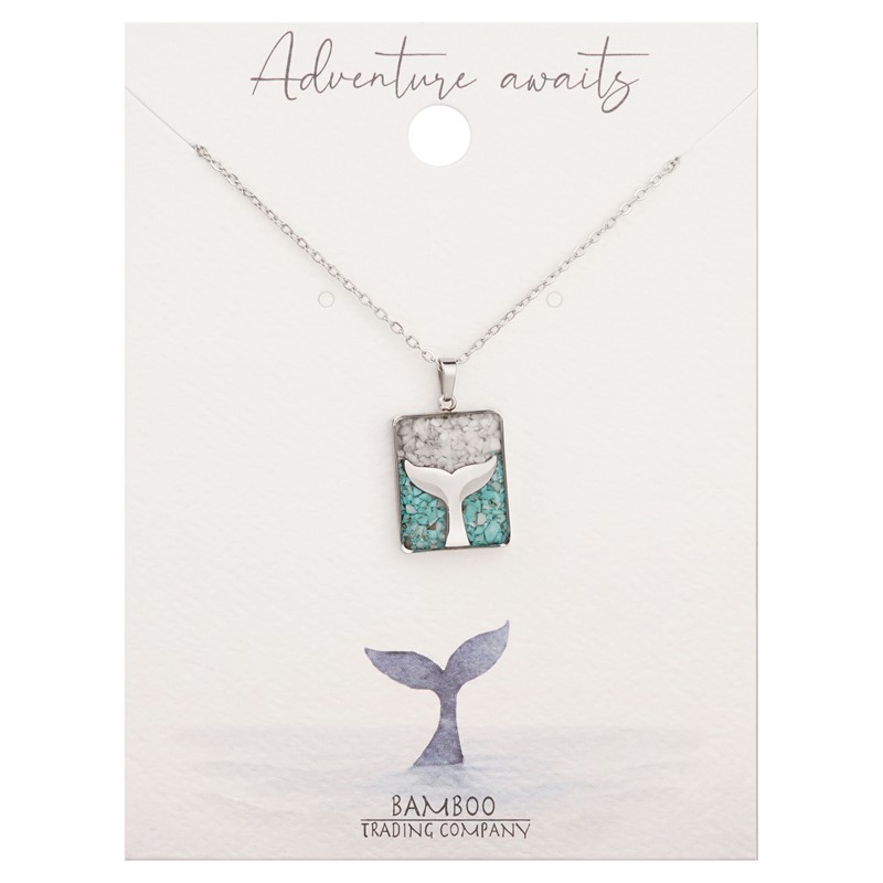 Whale Tail Silver Necklace RSN23821