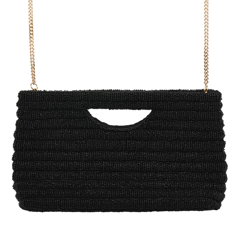Black Half Moon Clutch NIT807