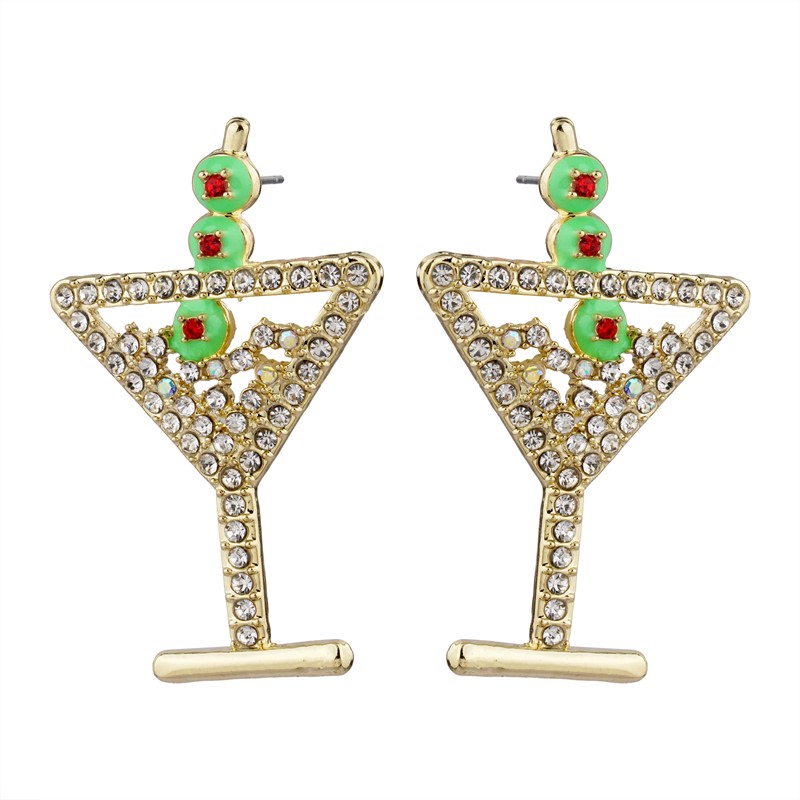 Celebration Earrings Martini Gold RSE9772