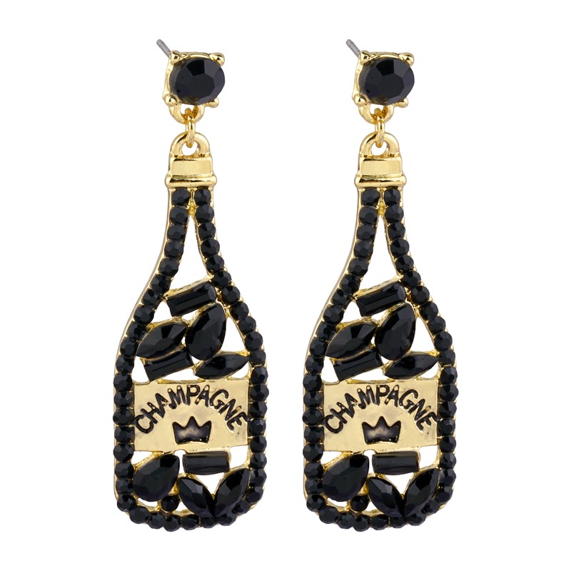 Celebration Earrings Champagne Black RSE9774
