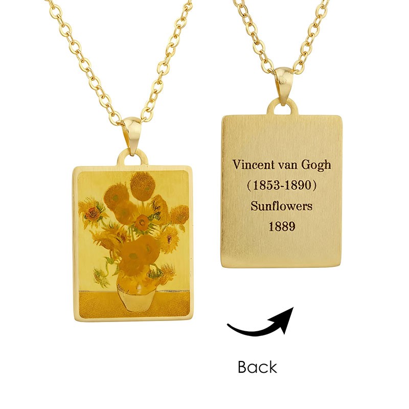 Masterpiece Necklace Gold Sunflowers RSN7586