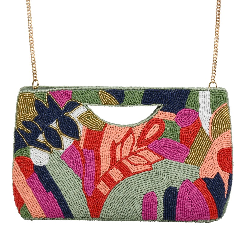 Brushstroke Half Moon Clutch NIT146