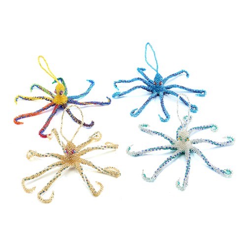 Beaded Octopus Ornament PSO005