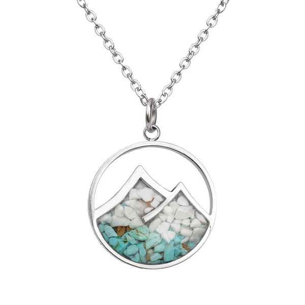 アクセサリー White Mountaineering Turquoise Necklace Mountain and Earth Necklace Turquoise Rectangle | Bamboo