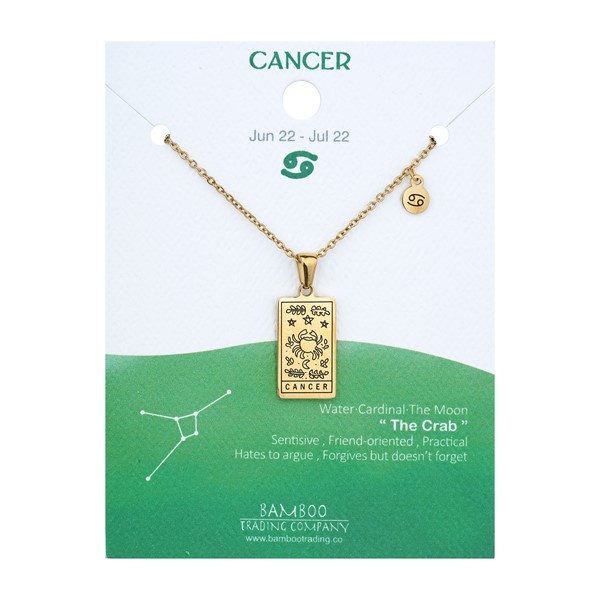 Zodiac Necklace Gold Capricorn | Bamboo Trading Company
