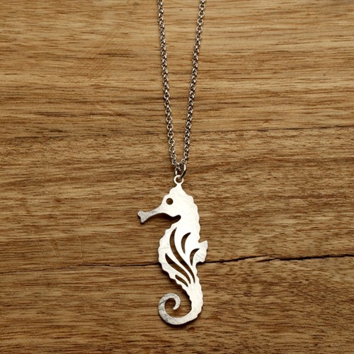 Seahorse Necklace Silver