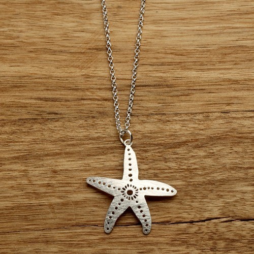 Starfish Necklace Silver