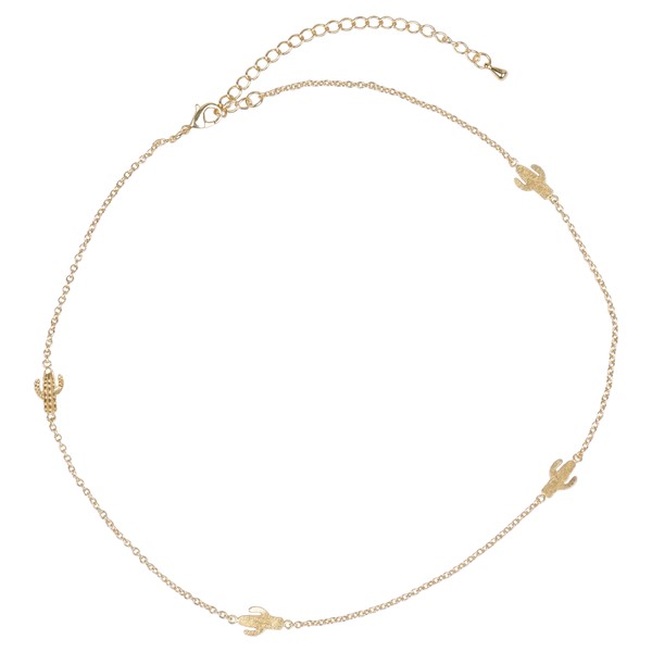 Cactus Mini Necklace Gold