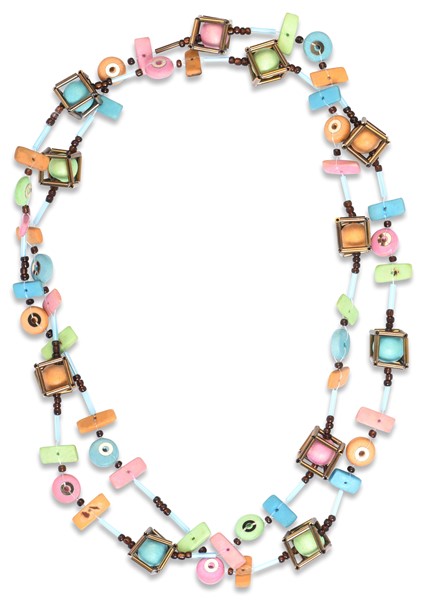 Fair and Square Necklace Pastel