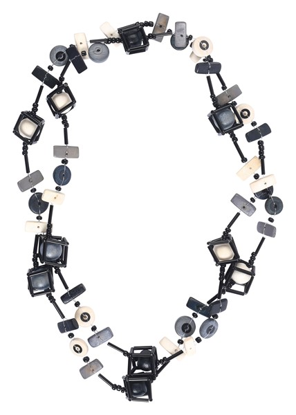 Fair and Square Necklace Black & White