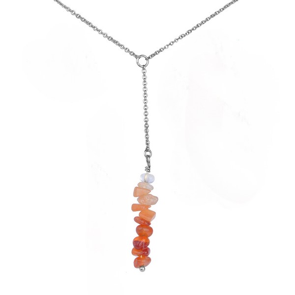 Sacral Chakra Necklace Silver