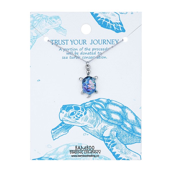 Trust Your Journey Necklace Sea