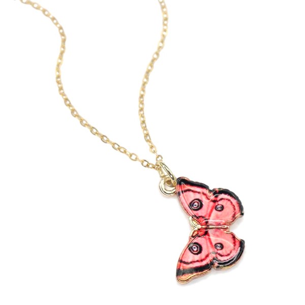 Be You tiful Butterfly Necklace Red
